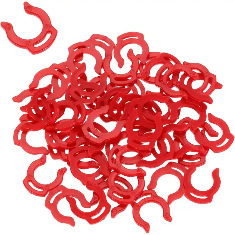 Clips de verrouillage pour filtration d'eau - Boutique Diproclean Lot de clips de verrouillage en plastique rouge pour raccords de systèmes de filtration d'eau sous évier, 1/4 pouce, pour osmose inverse.