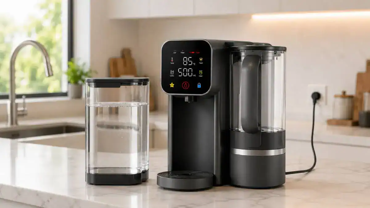 Installation sans plomberie du Waterdrop M6HG sur un comptoir