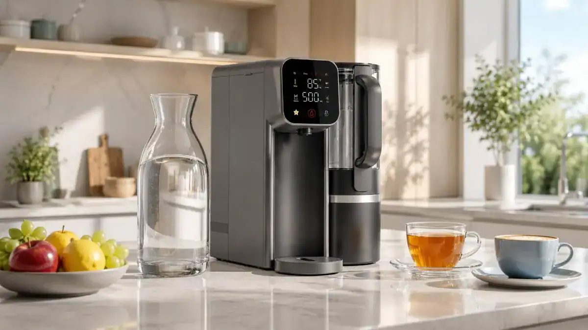 Waterdrop M6HG install&eacute; sur un plan de travail moderne