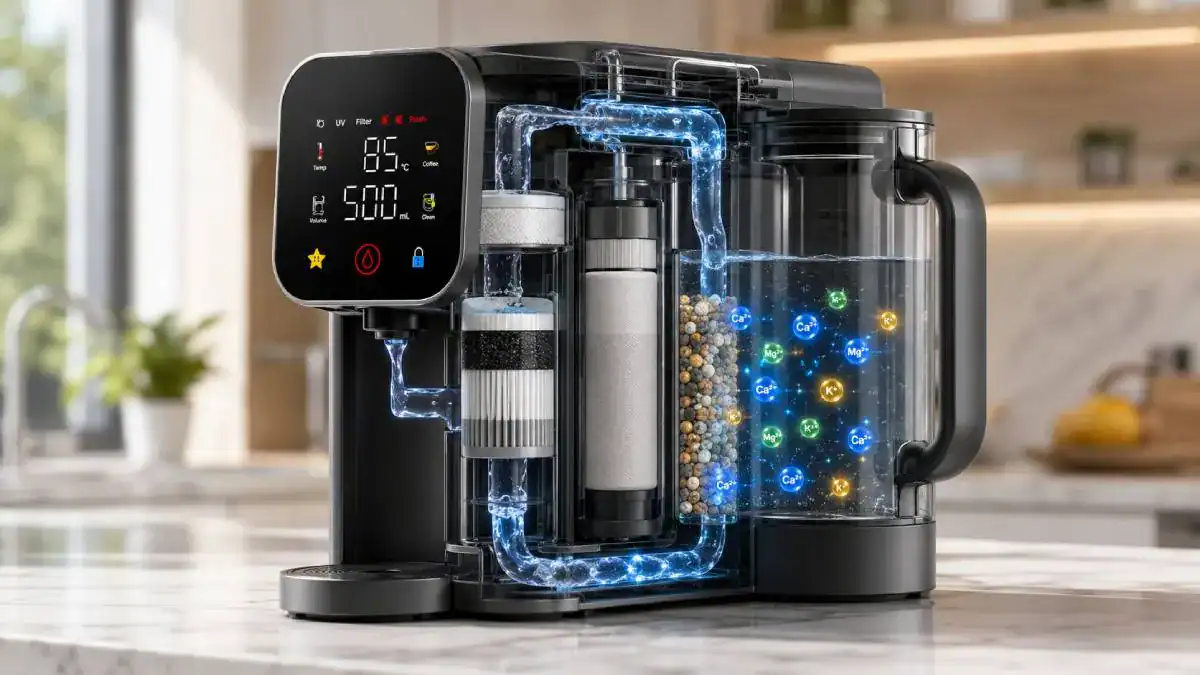 Remin&eacute;ralisation du Waterdrop M6HG avec calcium, magn&eacute;sium et potassium