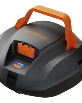 Robot nettoyeur de piscine sans fil avec double moteur, autonomie de 120 minutes, adapt&eacute; pour jusqu'&agrave; 80 m&sup2;, con&ccedil;u pour un nettoyage efficace.