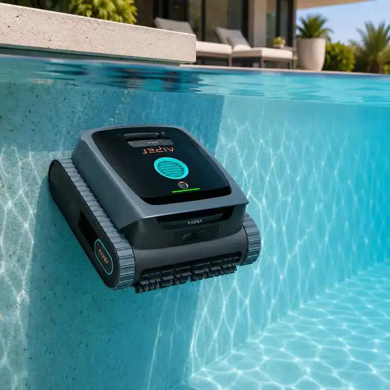 Robot piscine AIPER Scuba S3 nettoyant le fond et la ligne d&rsquo;eau