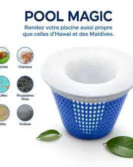 Filtre de piscine en nylon avec maillage ultra-fin pour éliminer insectes, cheveux, feuilles, poussières fines, sable et graisse.