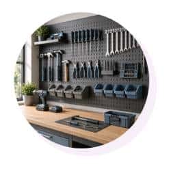 Rangement mural pour outils