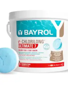 Galets de chlore Bayrol 300G pour désinfection piscine, 7 fonctions, facile à utiliser, efficace contre les bactéries et algues.