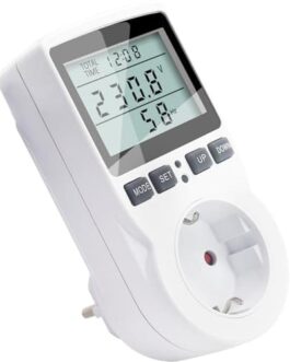 Thermomètre numérique avec écran LCD affichant la température ambiante de 58°C et l'heure, idéal pour le contrôle de la température intérieure.