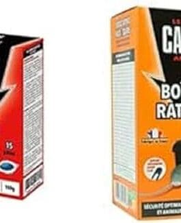 Diproclean Boîte anti-rats et souris – solution insecticide spécialisée pour chiens et chats, emballage orange et noir.