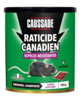 Raticide canadien anti-nuisibles en boîte verte, jusqu'à 6 sachets, pour nuisibles et rongeurs, produit Diproclean.
