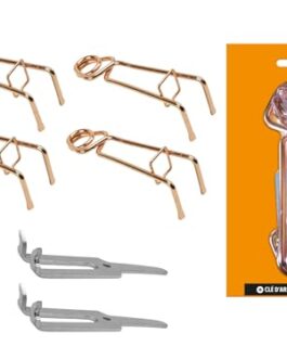 Ensemble de 4 agrafes cuivre et 2 pinces à linge, accessoires de nettoyage Diproclean.