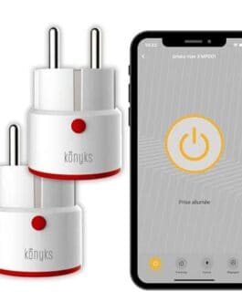 Prises électriques connectées avec application mobile pour contrôle à distance, adaptées pour la maison et le bureau.