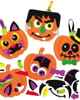 Collection de dessins de citrouilles Halloween color&eacute;es et festives pour d&eacute;co &eacute;thique et ludique.