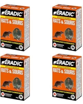 Boîtes de produit Diproclean Rats & Souris, technologie fluorescente, contrôle des rongeurs.