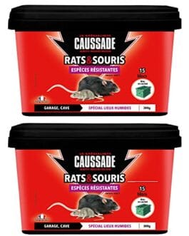 Raticide pour lieux humides, blocs anti-nuisibles pour 15 blocs, 300 g chaque pot, lutte contre rats et souris résistants.