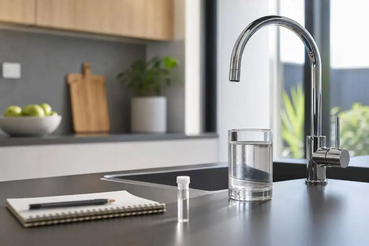 Illustration des substances indésirables et des PFAS dans l'eau du robinet