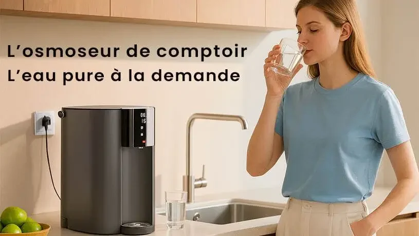 eau pure de comptoir à servir à la demande.
